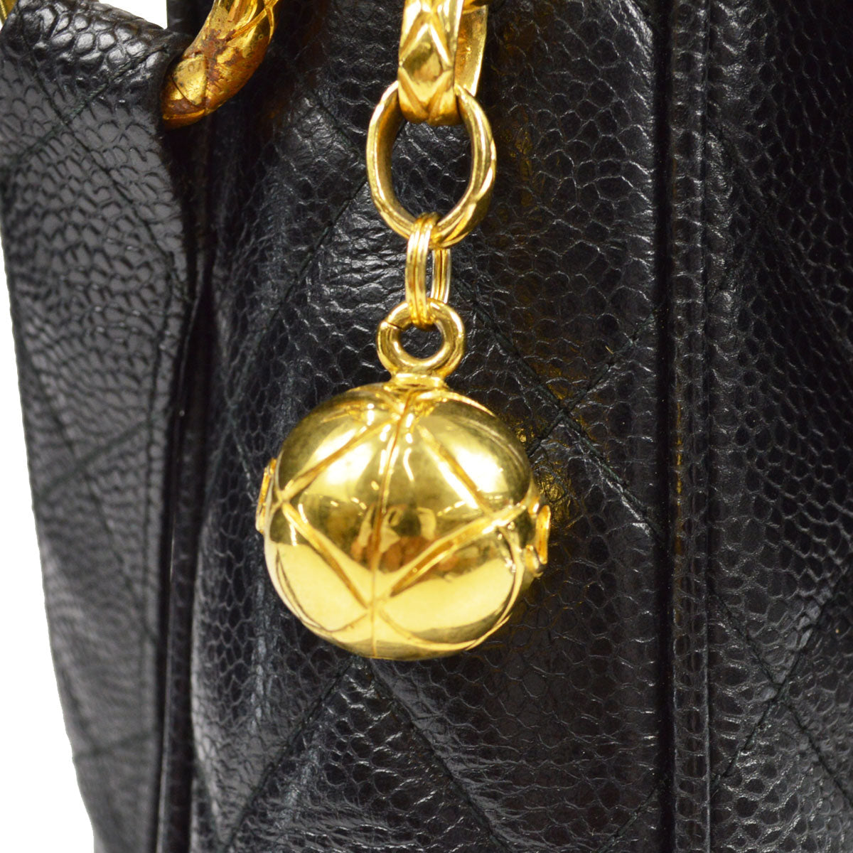 CHANEL 1991-1994 Pocket Camera Bag Small Black Caviar