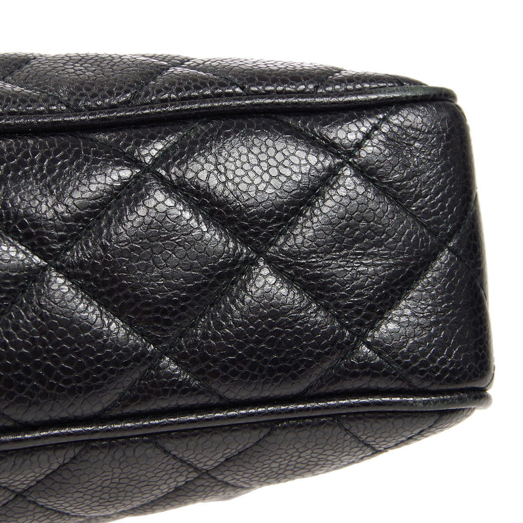 CHANEL 1991-1994 Pocket Camera Bag Small Black Caviar