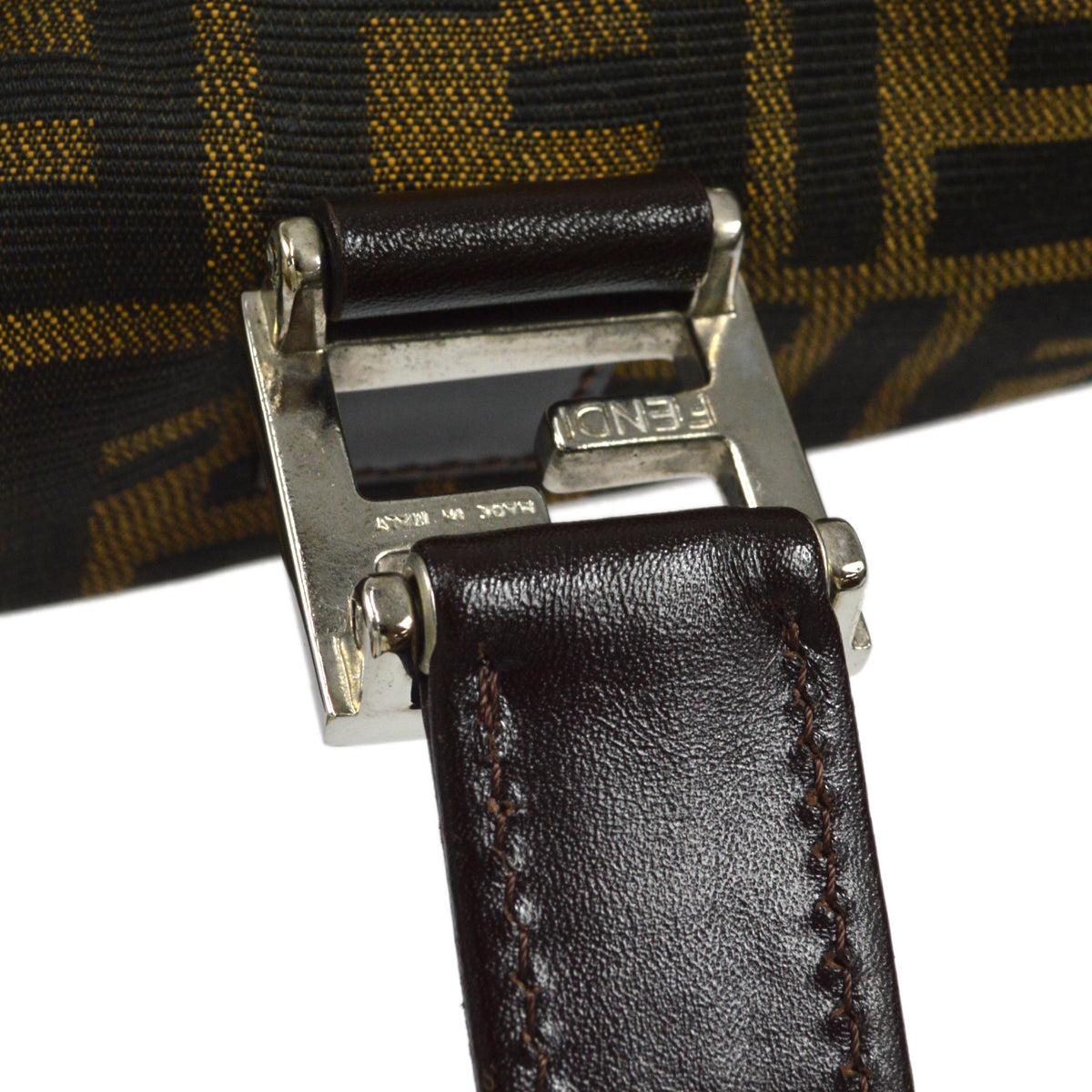FENDI Zucca Tote Handbag Brown 96410