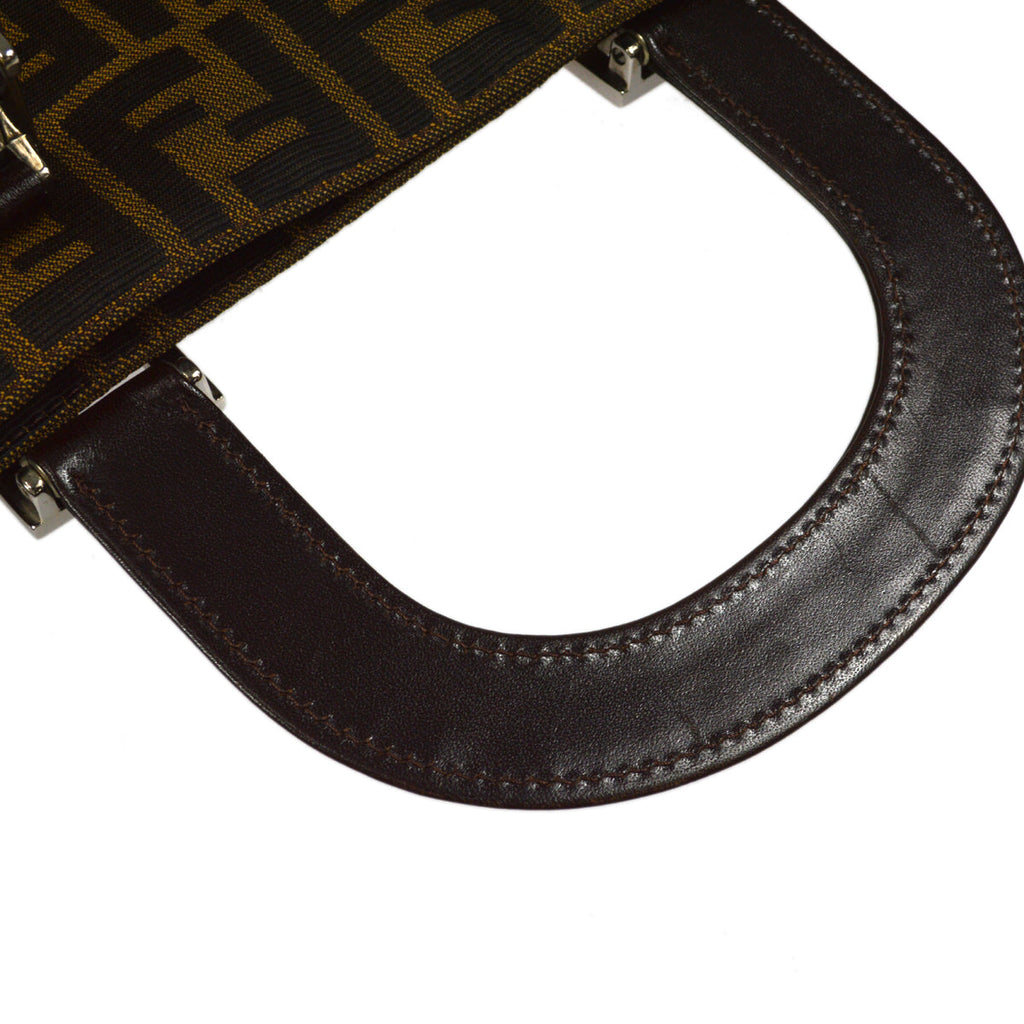 FENDI Zucca Tote Handbag Brown 96410