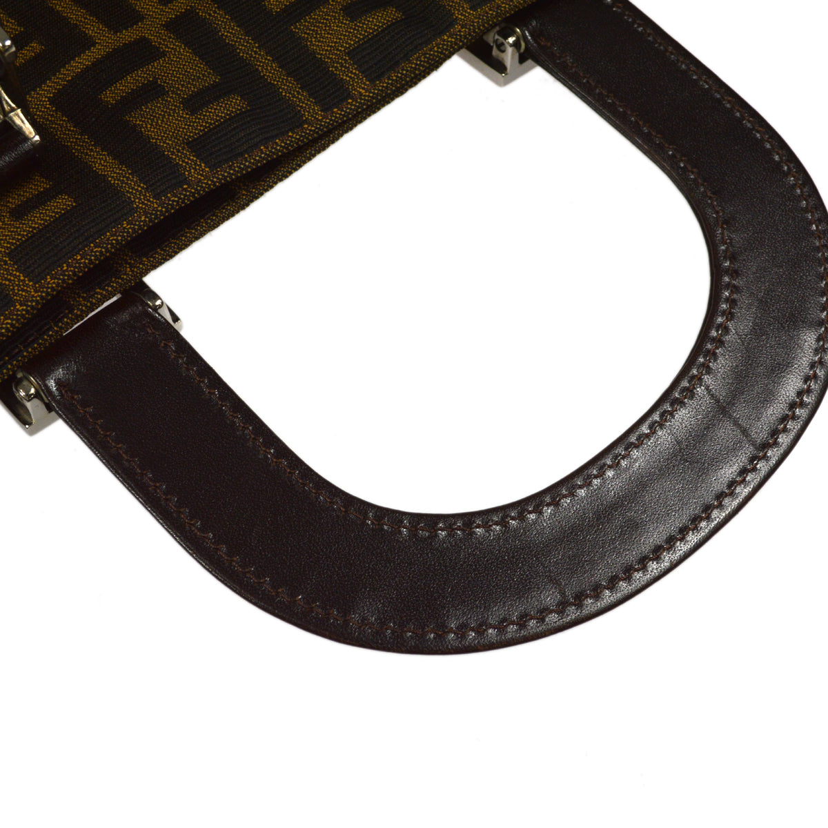 FENDI Zucca Tote Handbag Brown 96410
