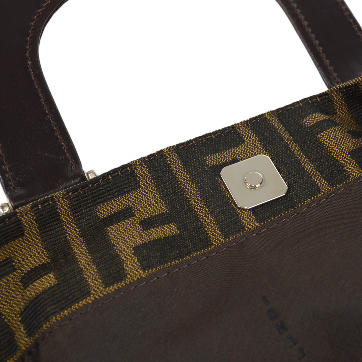 FENDI Zucca Tote Handbag Brown 96410