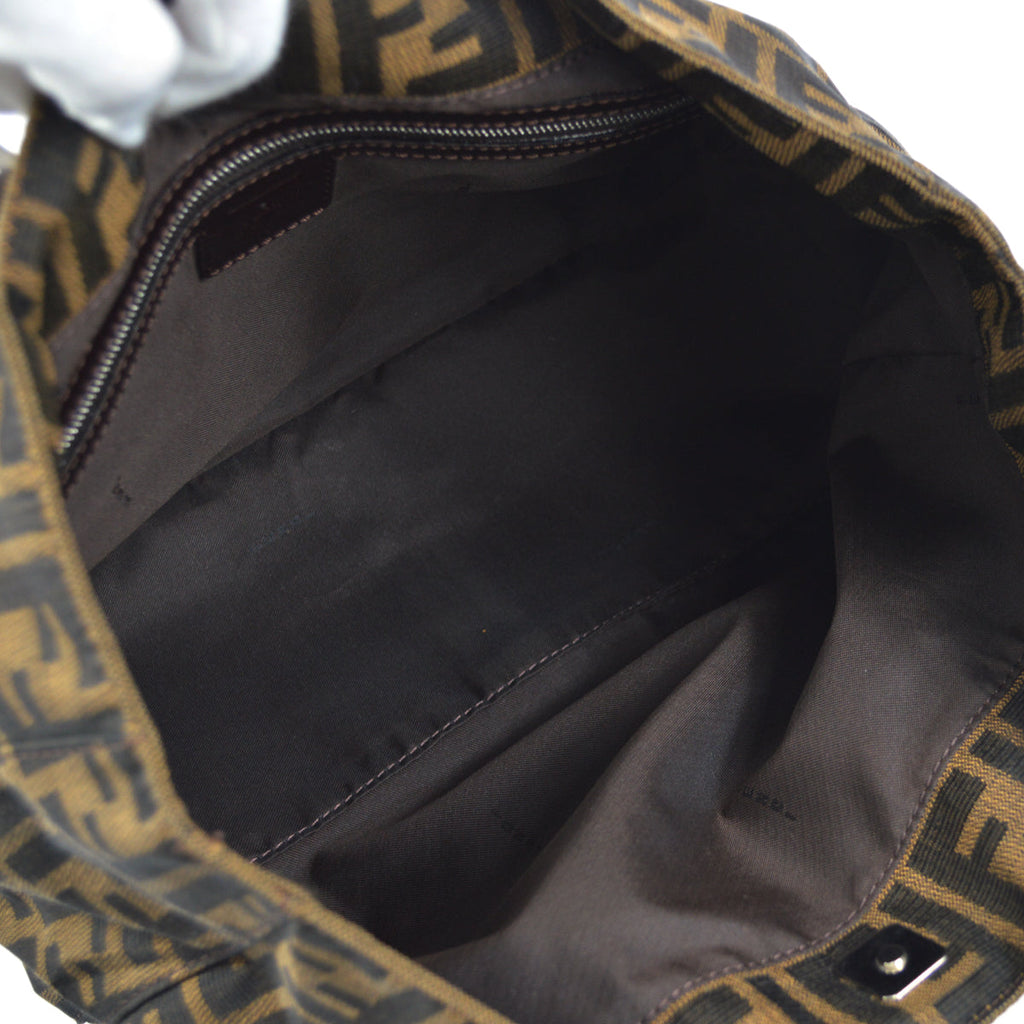 FENDI Zucca Tote Handbag Brown 96410
