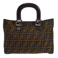 FENDI Zucca Tote Handbag Brown 96495