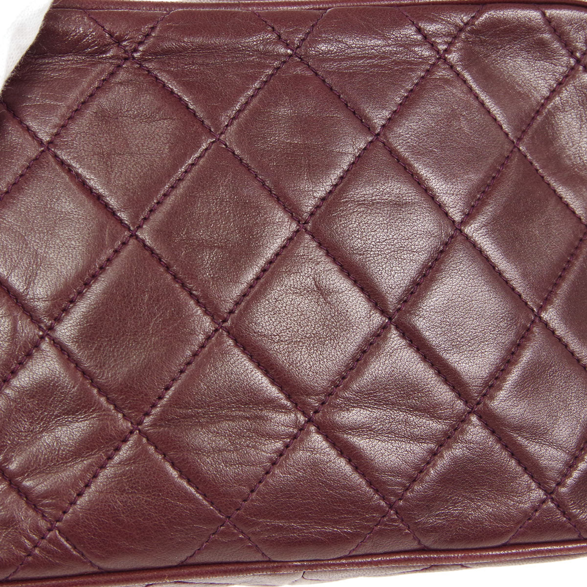 CHANEL 1991-1994 Pocket Camera Bag Mini Bordeaux Lambskin