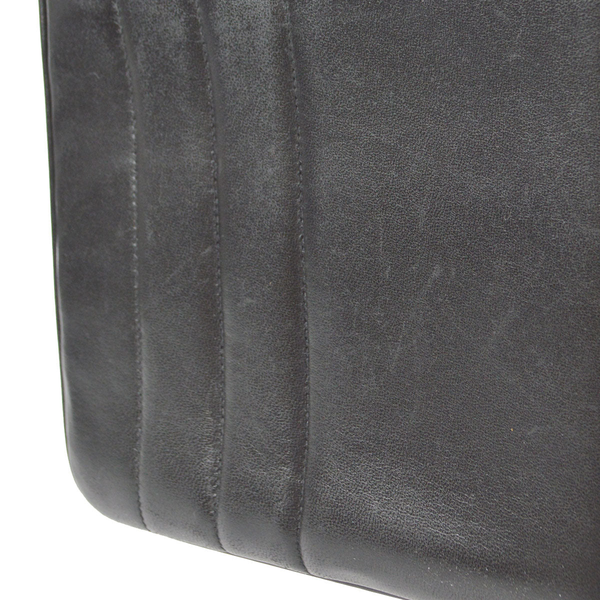 CHANEL 1994-1996 Border Vertical Handbag Black Lambskin