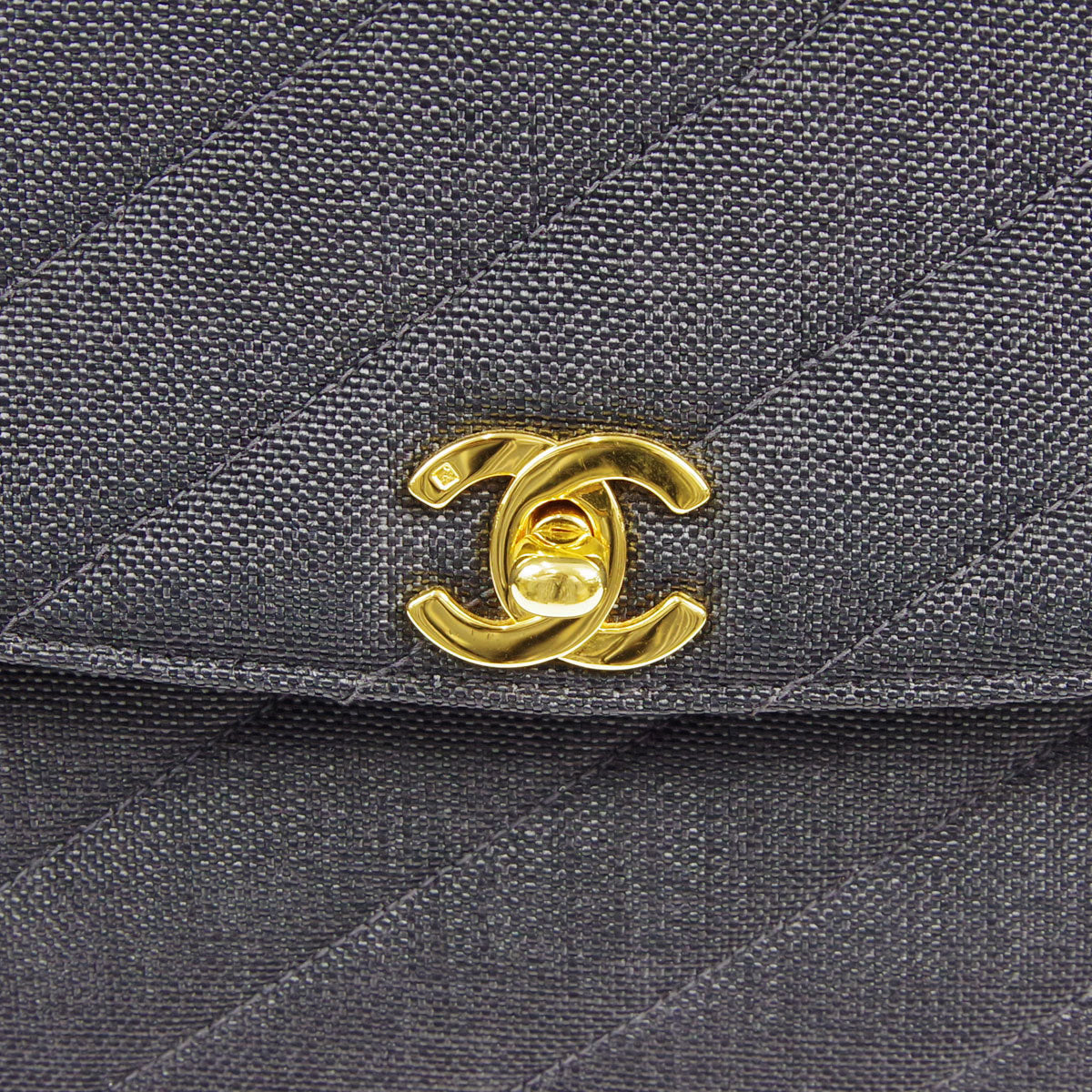 CHANEL 1991-1994 Diagonal Handbag Black