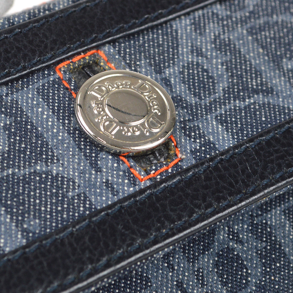 CHRISTIAN DIOR 2005 Flight Trotter Pouch Navy 77174