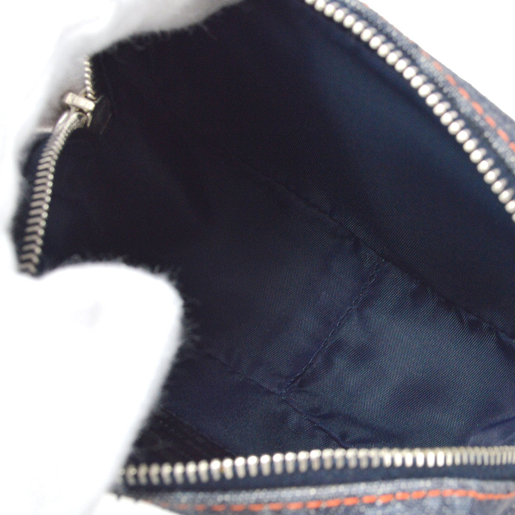 CHRISTIAN DIOR 2005 Flight Trotter Pouch Navy 77174