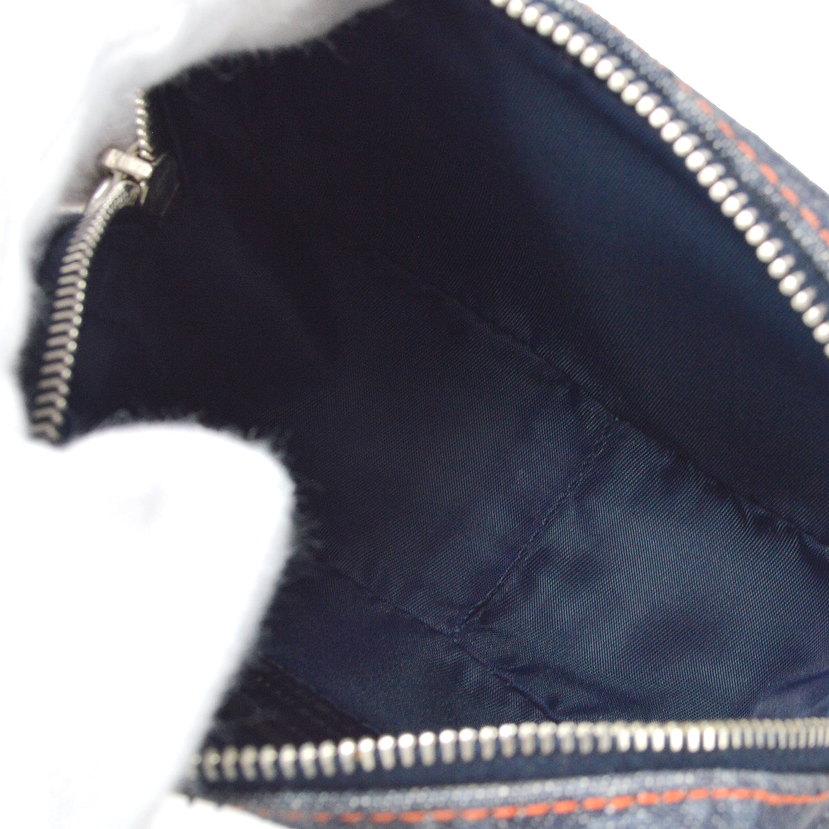 CHRISTIAN DIOR 2005 Flight Trotter Pouch Navy 77174