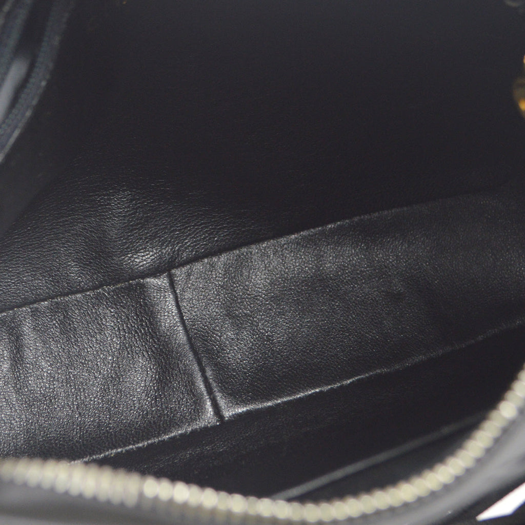 CHANEL 1994-1996 Triple CC Camera Bag Small Black Lambskin