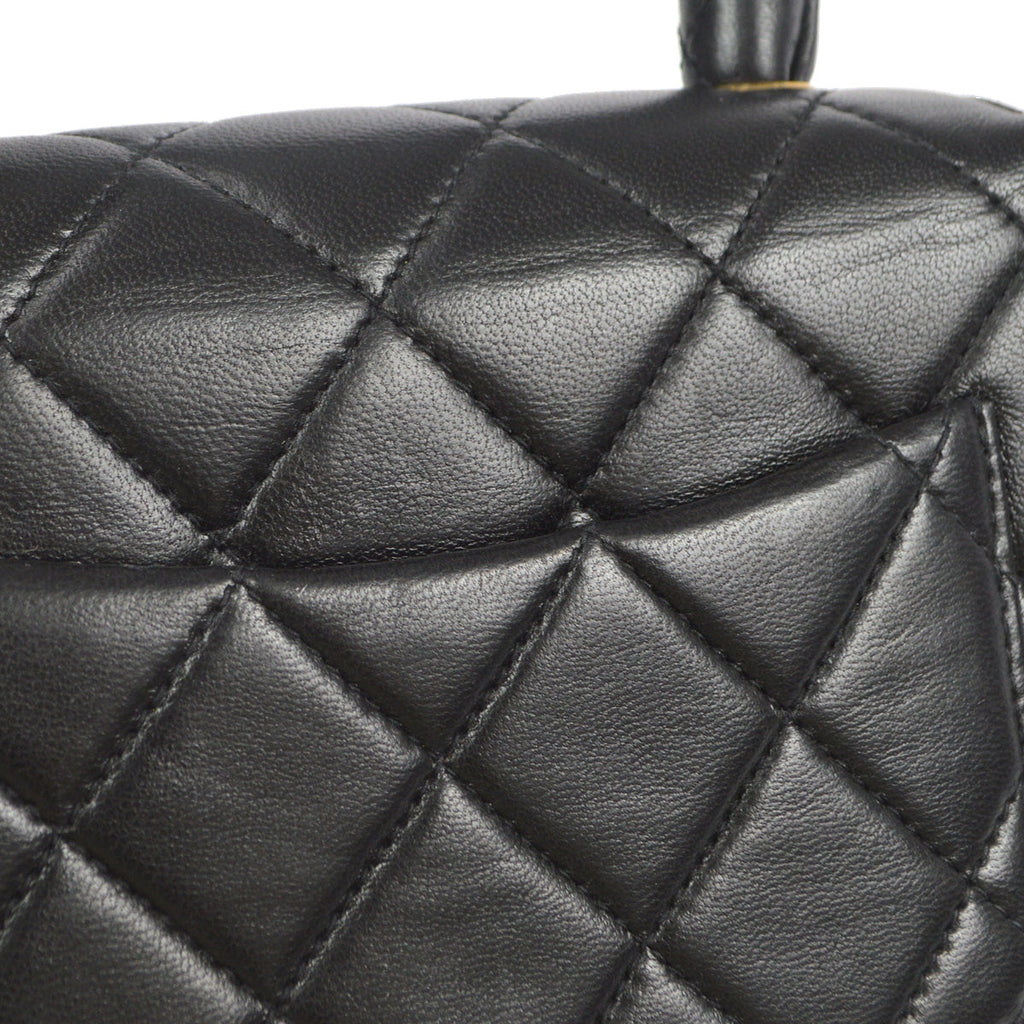 Chanel 1994 Classic Flap Handbag Micro Black Lambskin