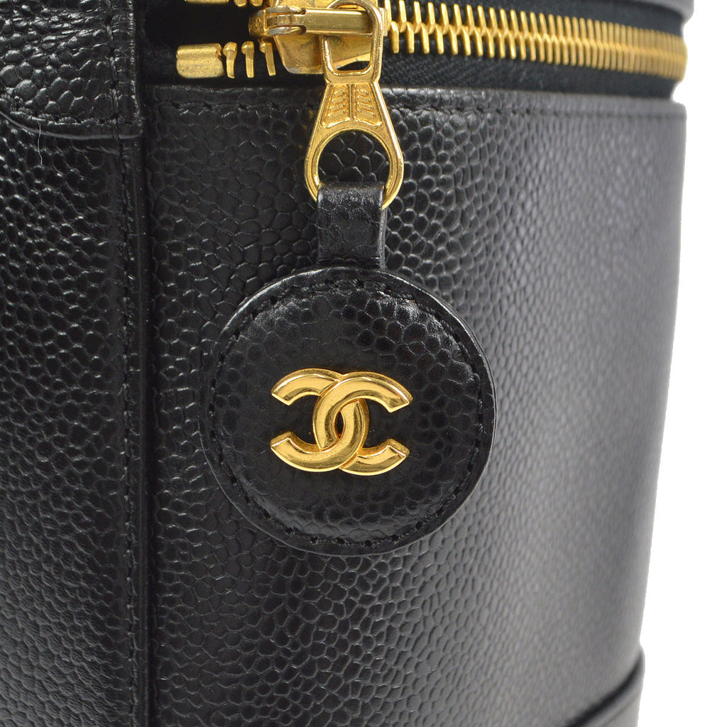 Chanel 2001-2003 Vanity Handbag Black Caviar