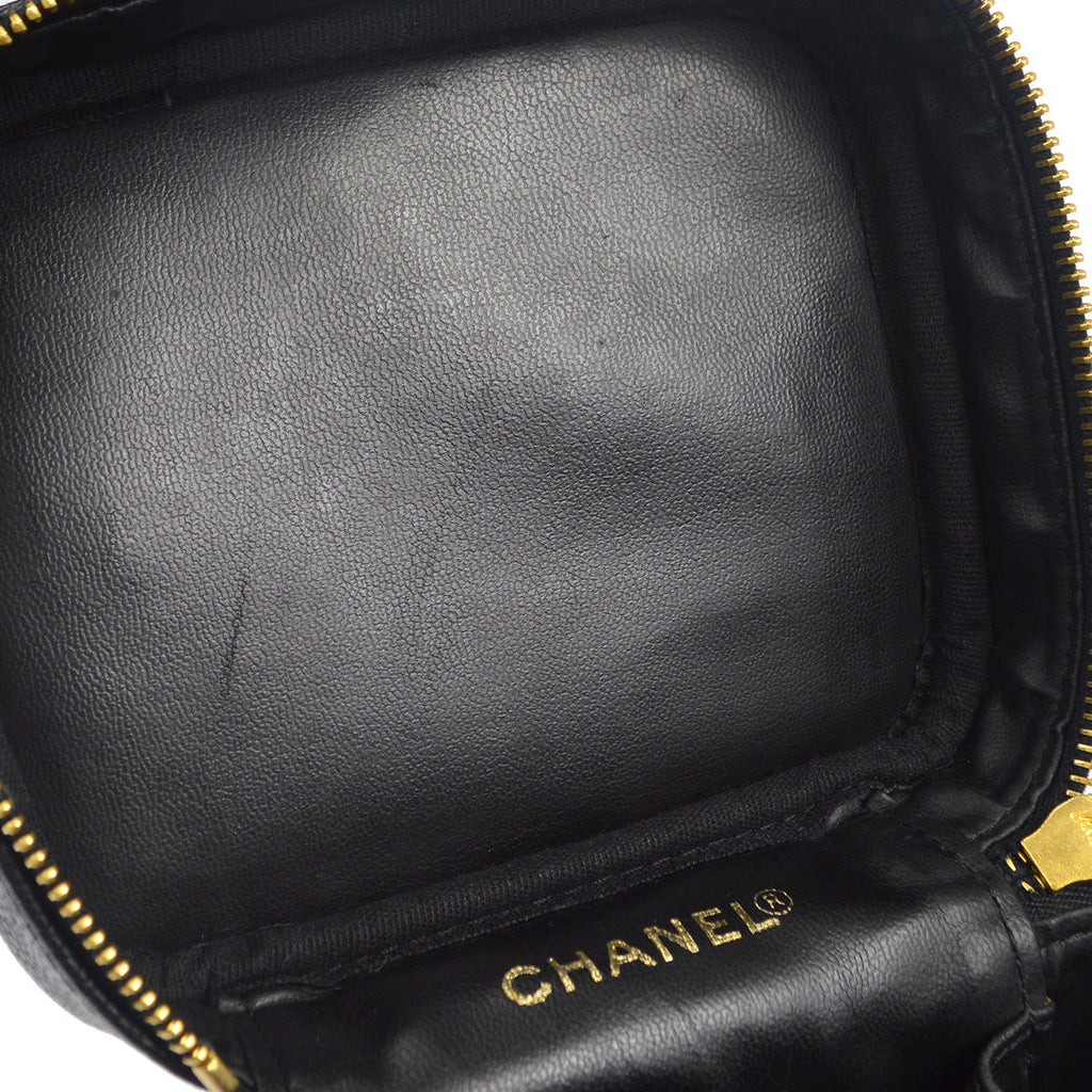 Chanel 2001-2003 Vanity Handbag Black Caviar