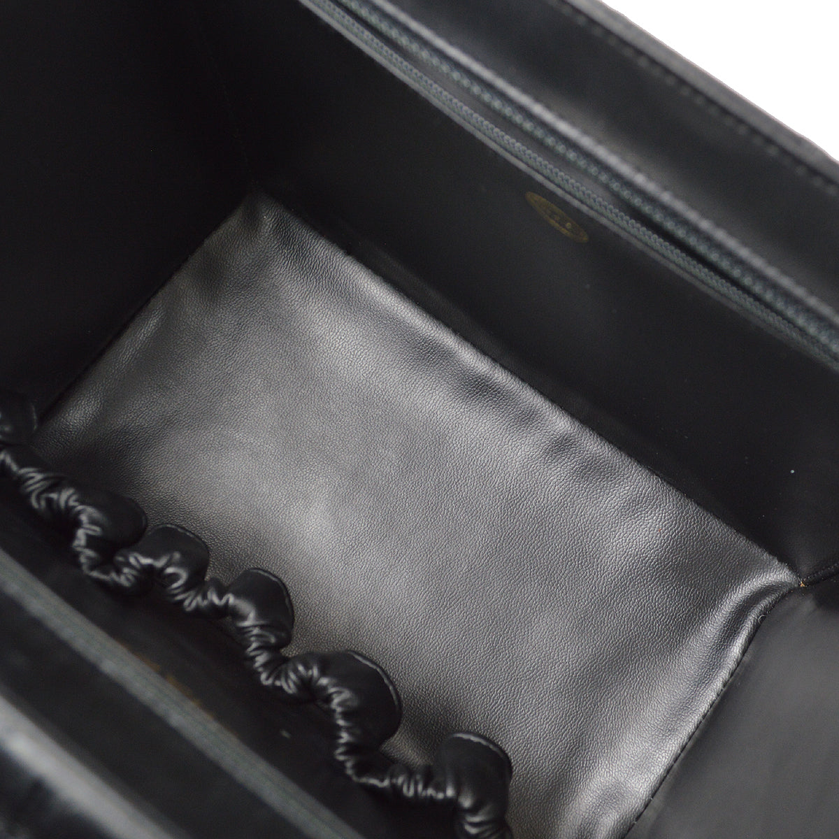 CHANEL 1994-19996 Cosmoline Vanity Handbag Black Lambskin