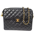 Chanel 1991-1994 Pocket Camera Bag Large Black Caviar