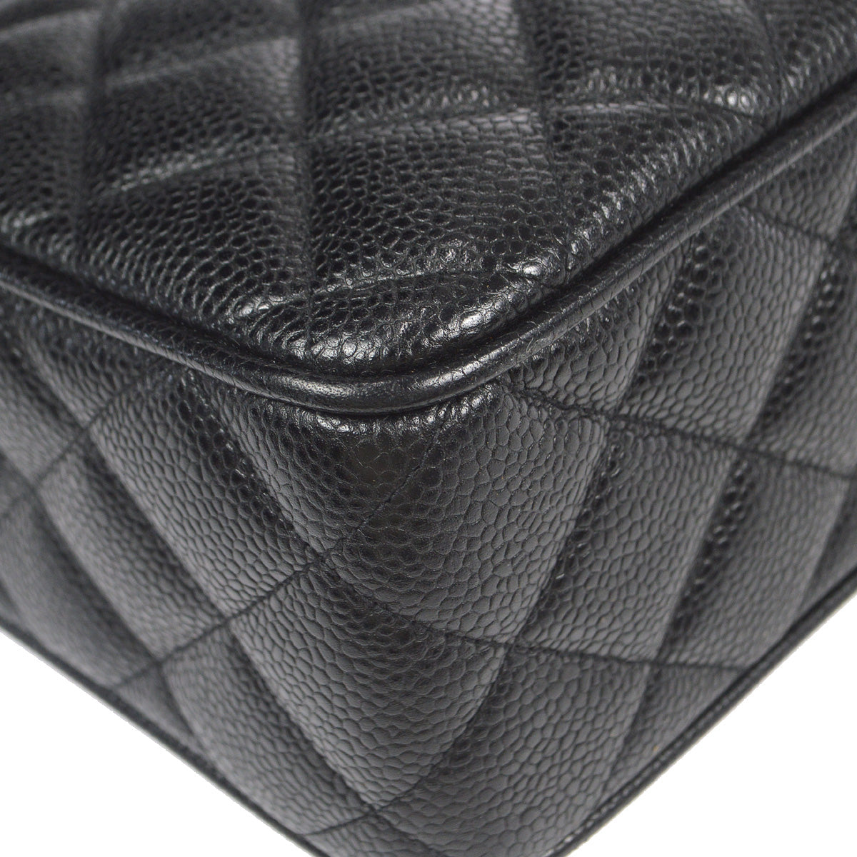 Chanel 1991-1994 Pocket Camera Bag Large Black Caviar