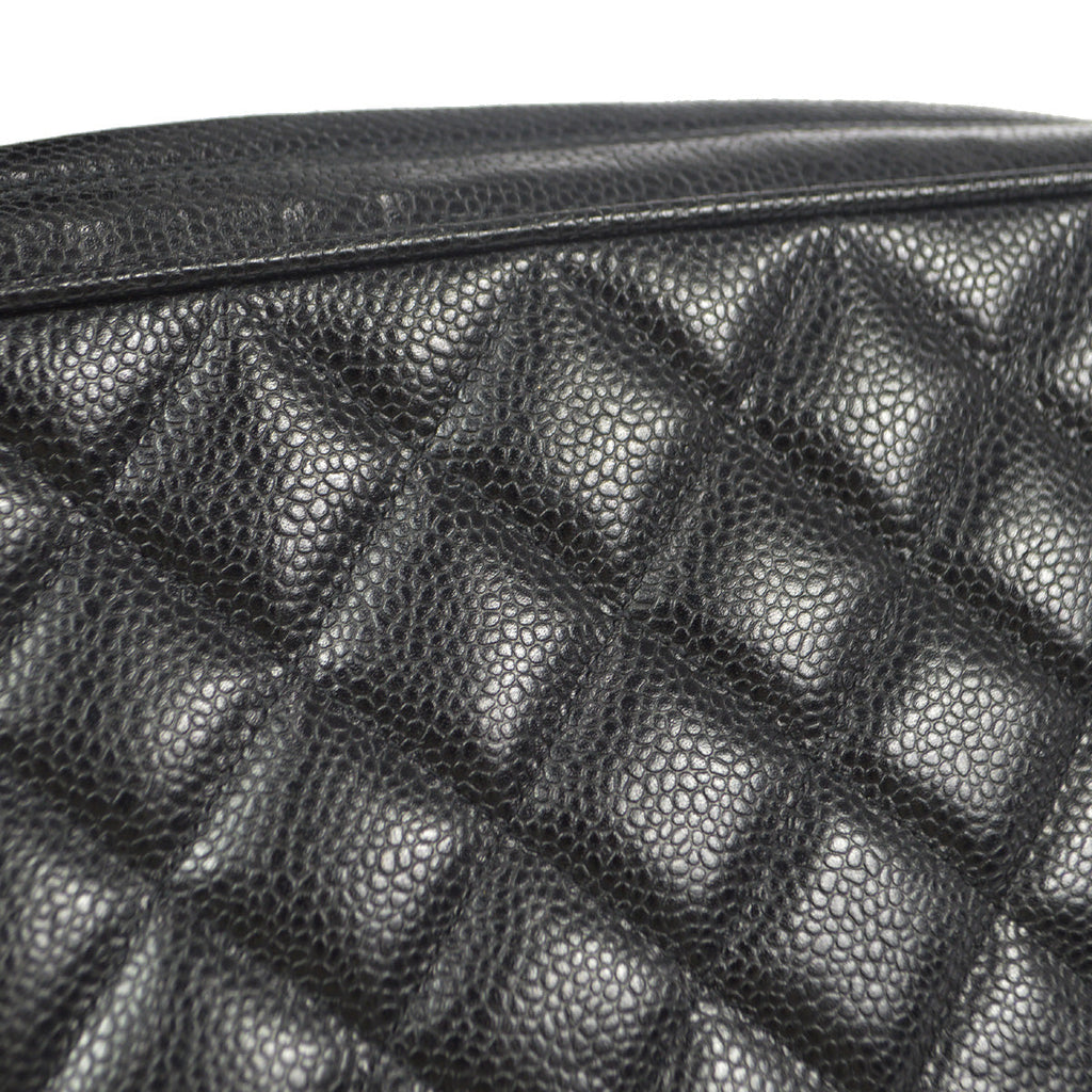 Chanel 1991-1994 Pocket Camera Bag Large Black Caviar