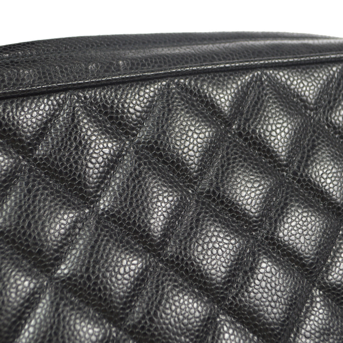 Chanel 1991-1994 Pocket Camera Bag Large Black Caviar