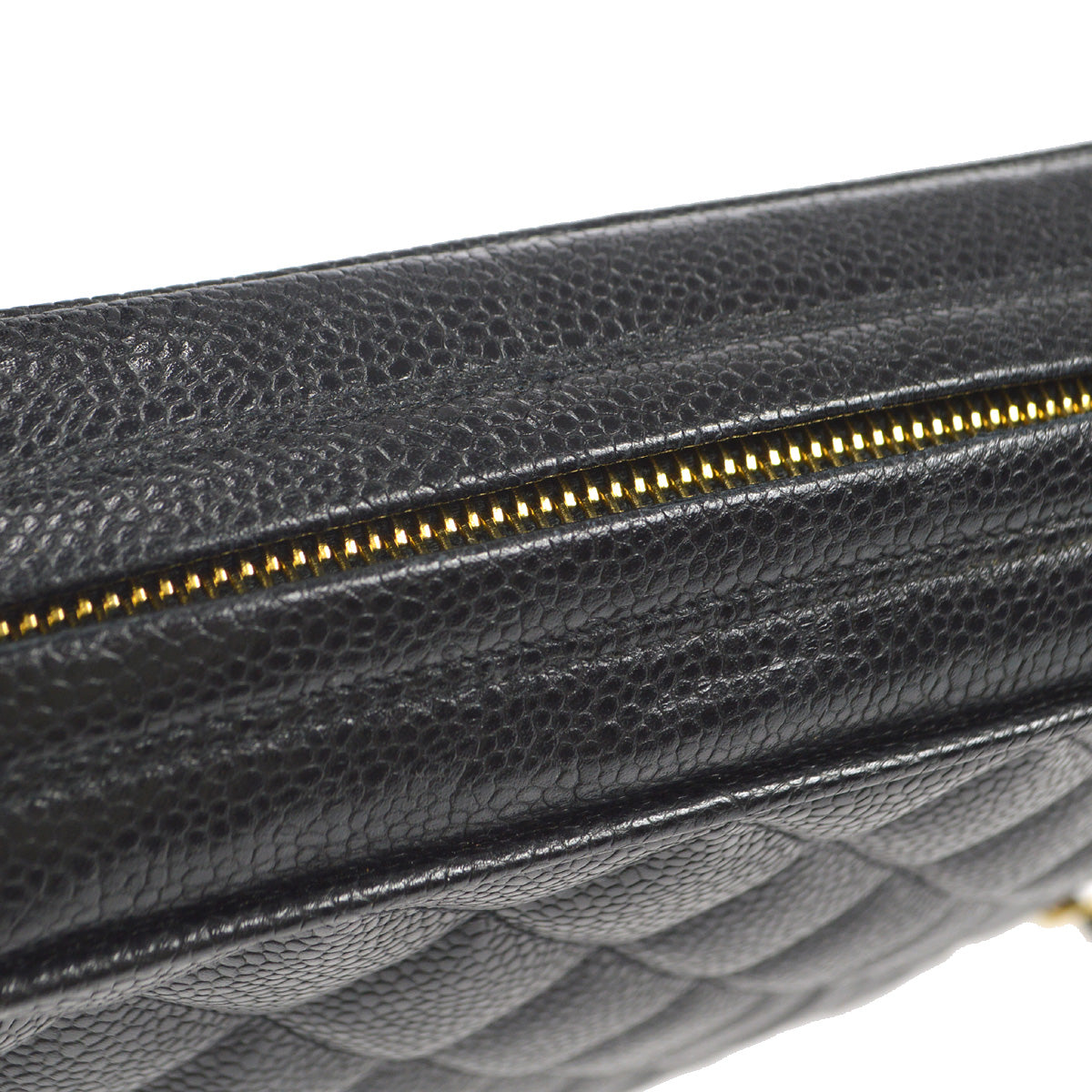 Chanel 1991-1994 Pocket Camera Bag Large Black Caviar