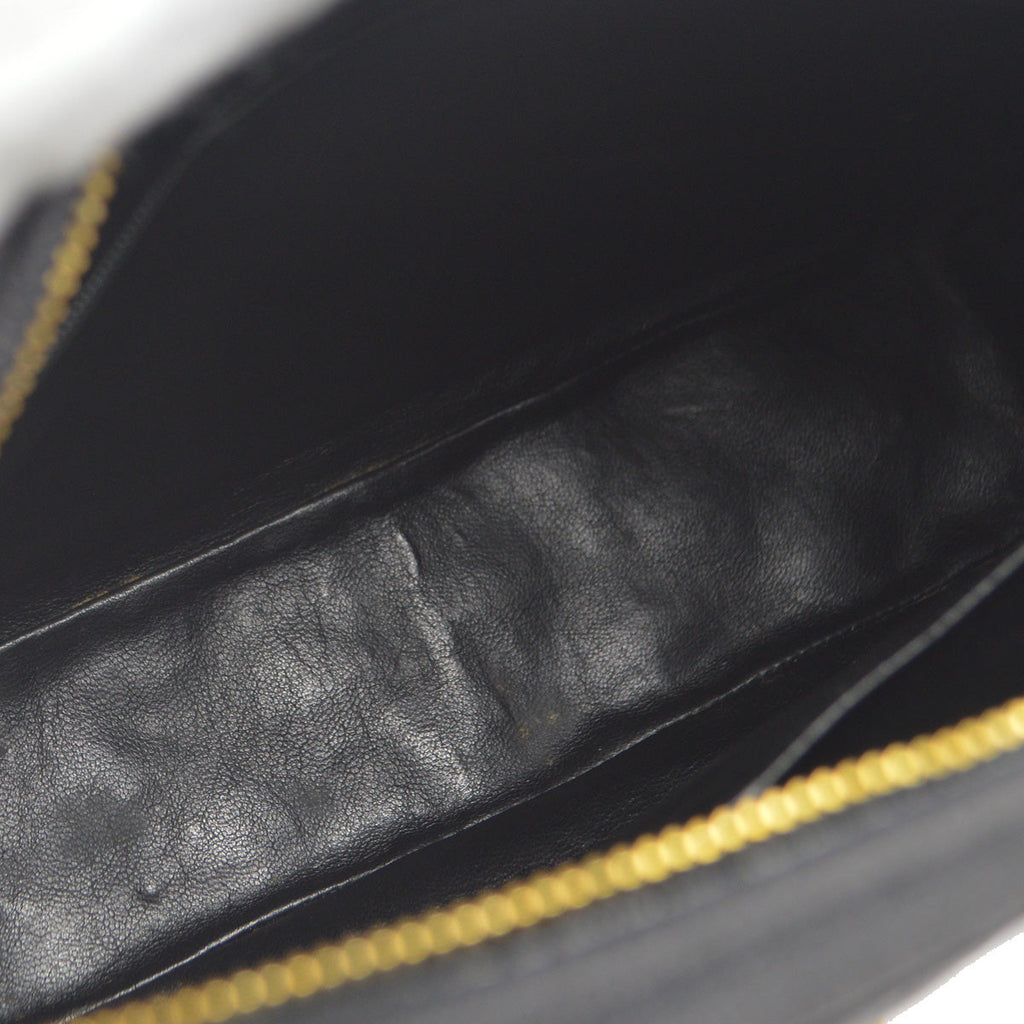 Chanel 1991-1994 Pocket Camera Bag Large Black Caviar