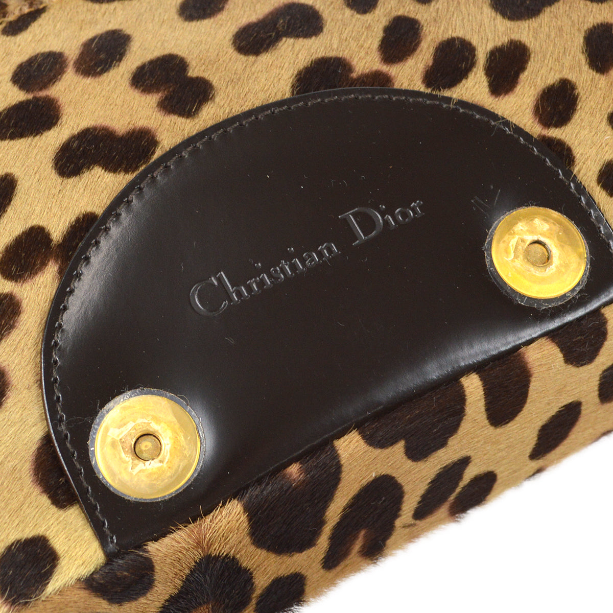 CHRISTIAN DIOR 1999 Malice Pearl Handbag Leopard Pony Hair 66847