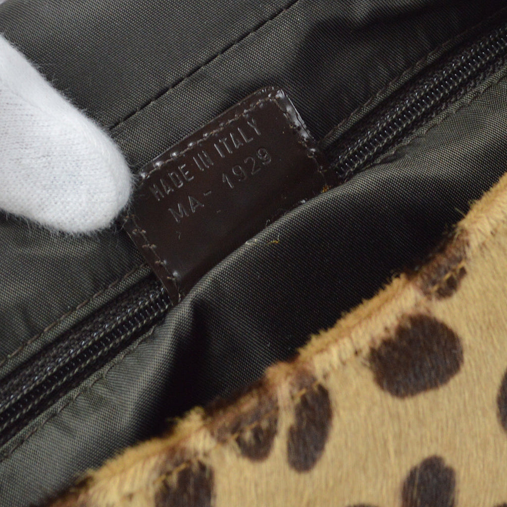 CHRISTIAN DIOR 1999 Malice Pearl Handbag Leopard Pony Hair 66847