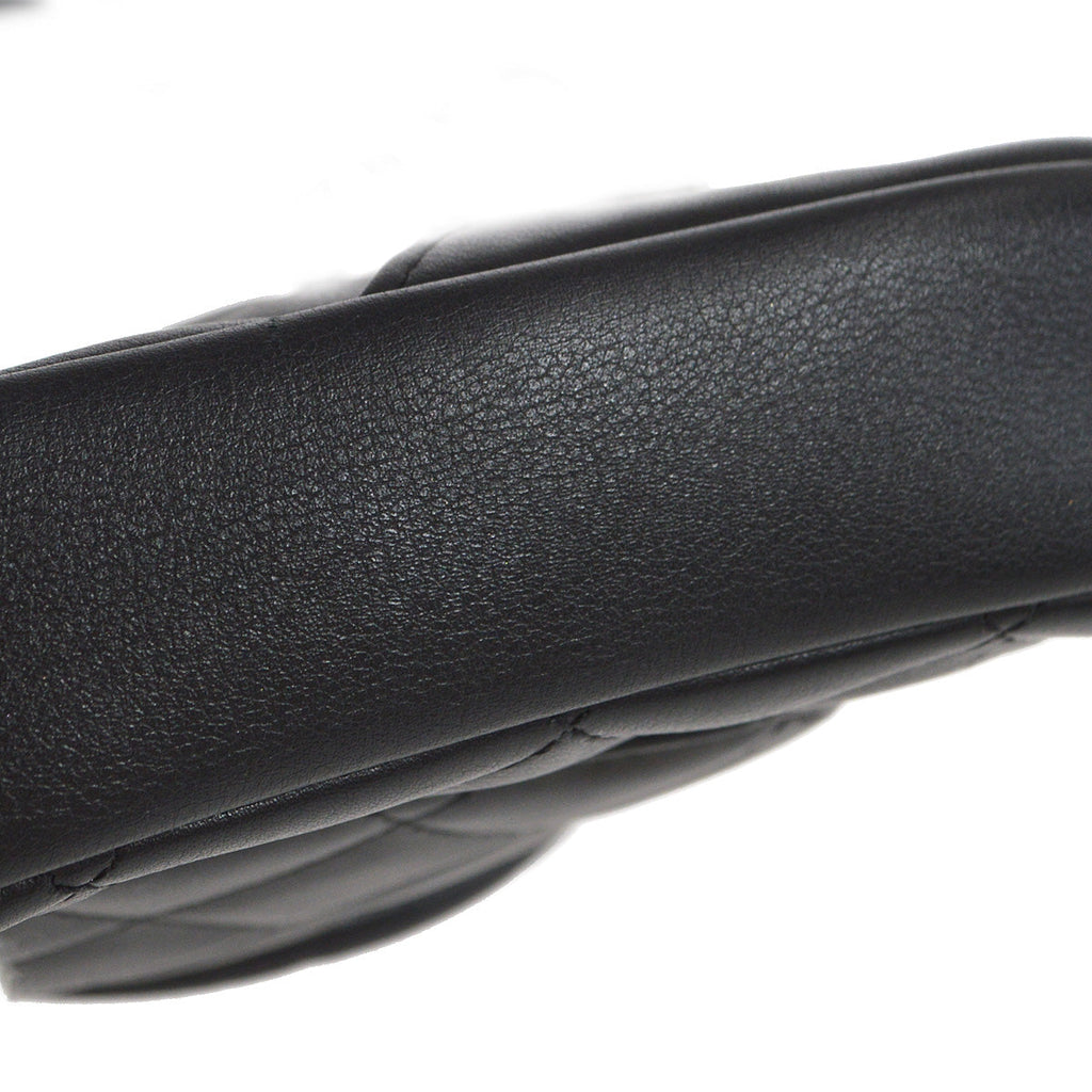 Chanel 2003-2004 Cambon Ligne Shoulder Bag Black Calfskin
