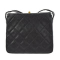 Chanel 1996-1997 Box Shoulder Bag Mini Black Caviar