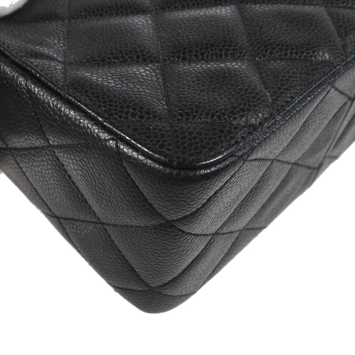 Chanel 1996-1997 Box Shoulder Bag Mini Black Caviar