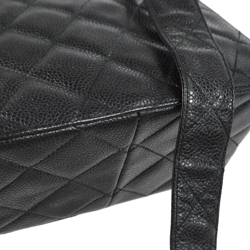 Chanel 1996-1997 Box Shoulder Bag Mini Black Caviar