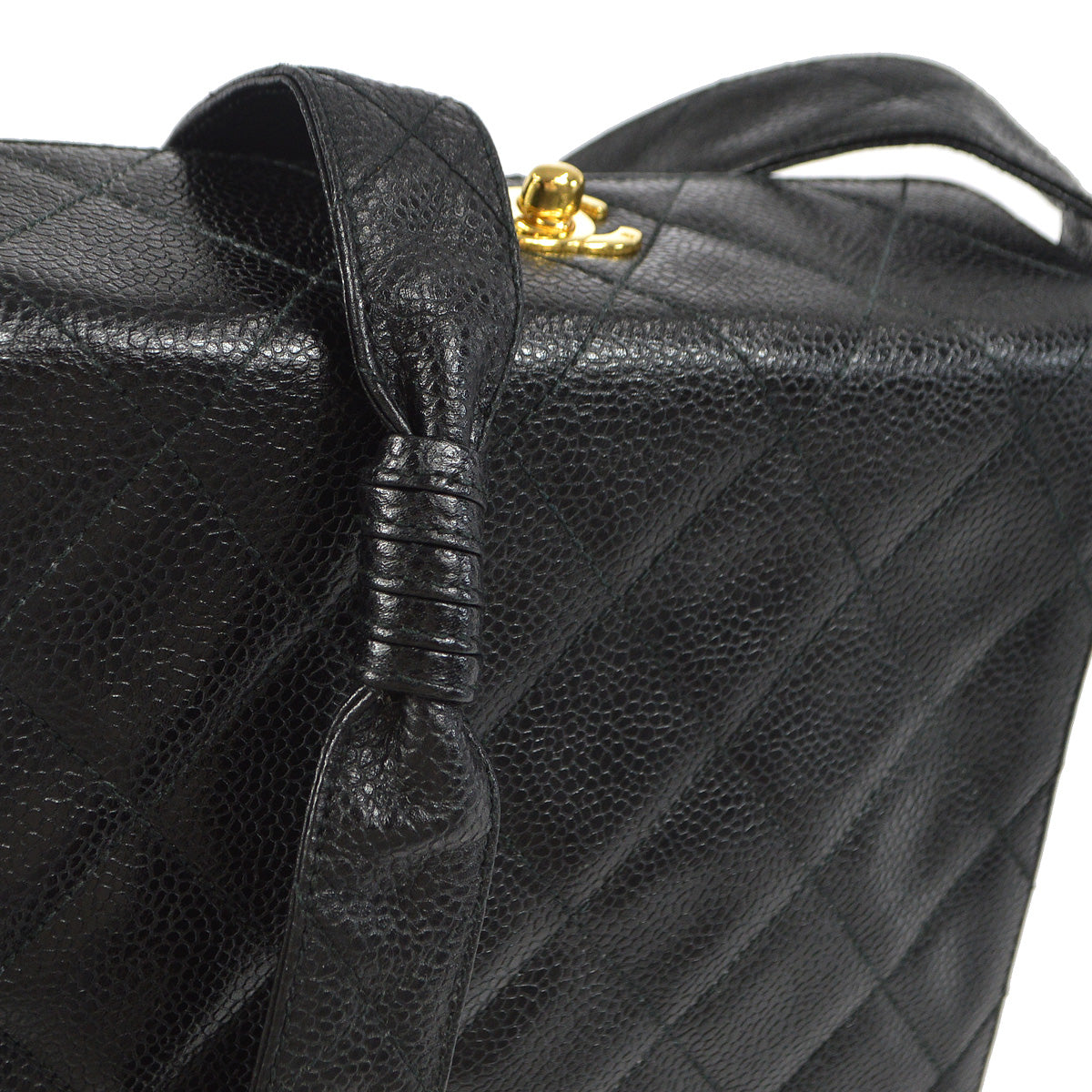 Chanel 1996-1997 Box Shoulder Bag Mini Black Caviar