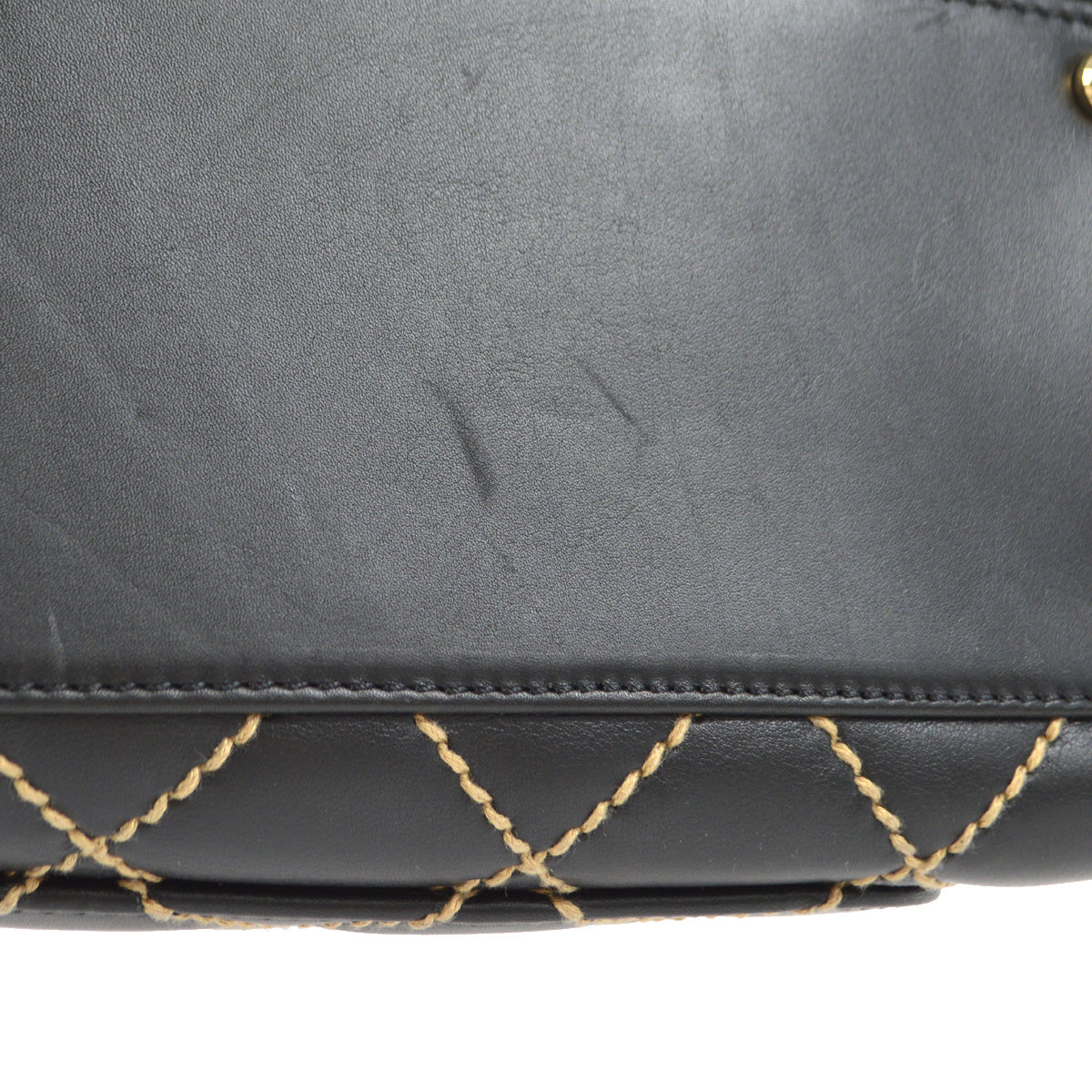 Chanel 2001-2003 Wild Stitch Handbag Black Calfskin
