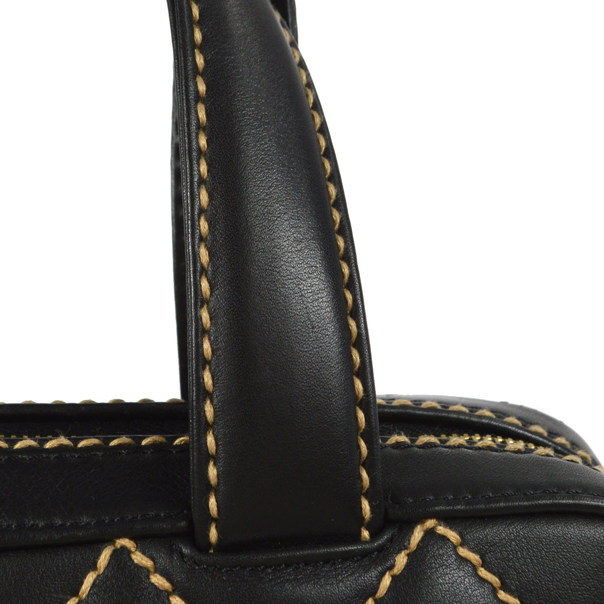Chanel 2001-2003 Wild Stitch Handbag Black Calfskin