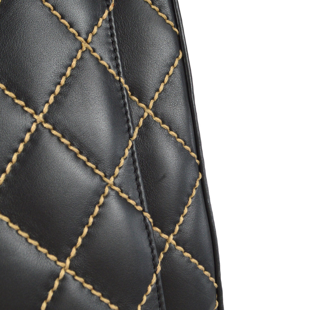 Chanel 2001-2003 Wild Stitch Handbag Black Calfskin