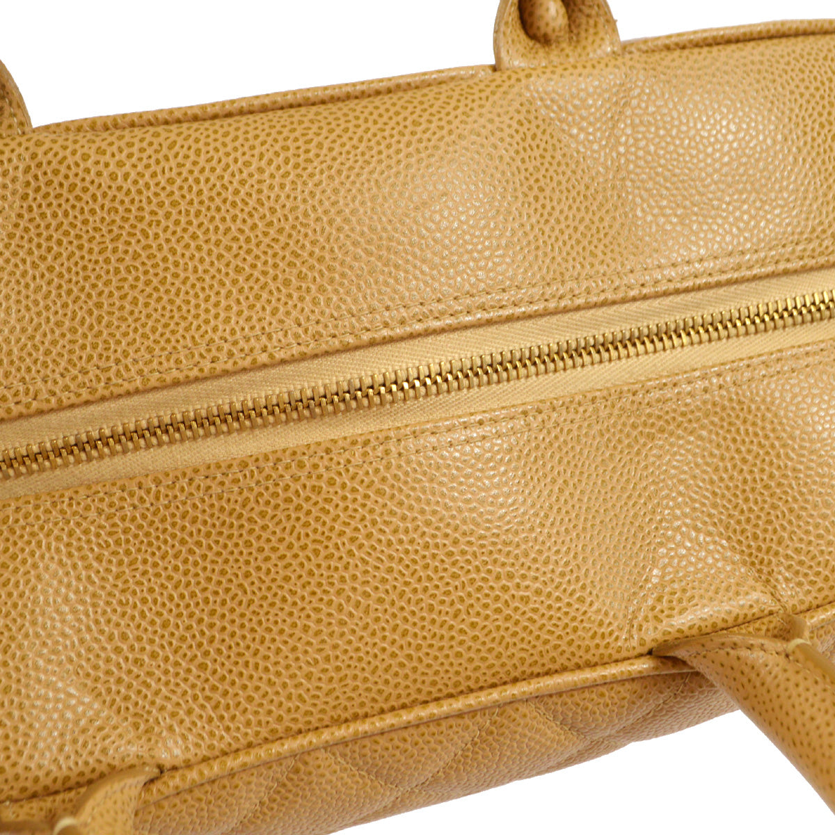 Chanel 2000-2001 Bowling Bag 37 Beige Caviar