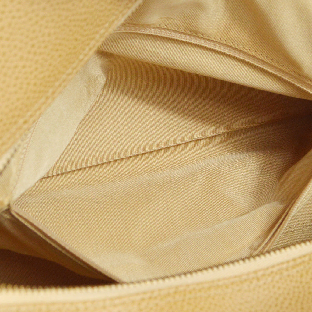 Chanel 2000-2001 Bowling Bag 37 Beige Caviar