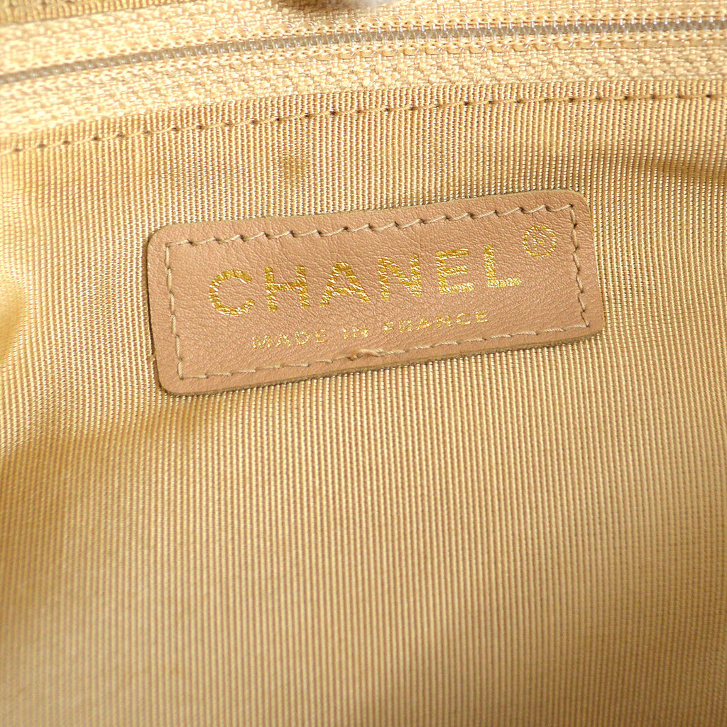 Chanel 2000-2001 Bowling Bag 37 Beige Caviar