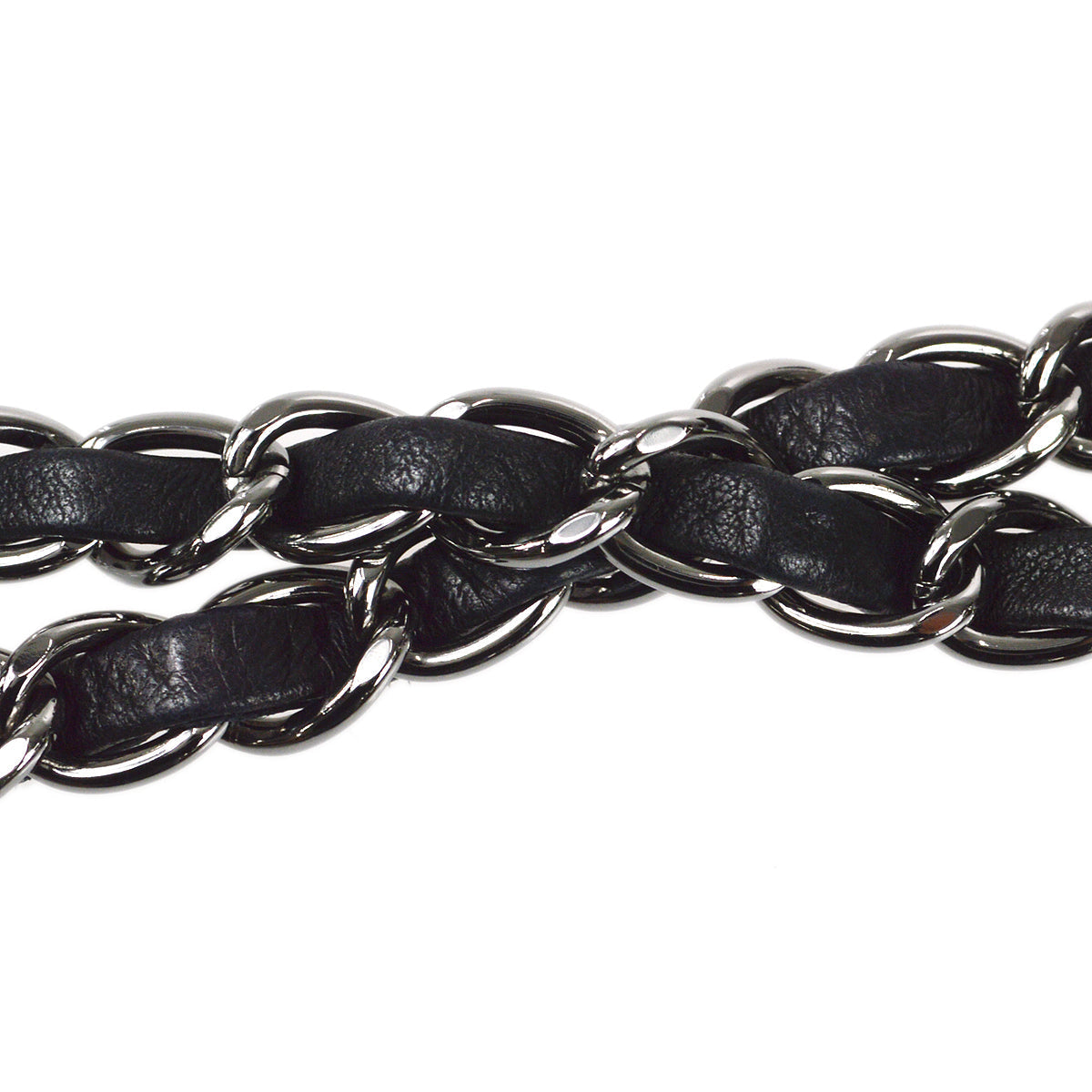 Chanel 2004-2005 Emblem Chain Shoulder Bag Black