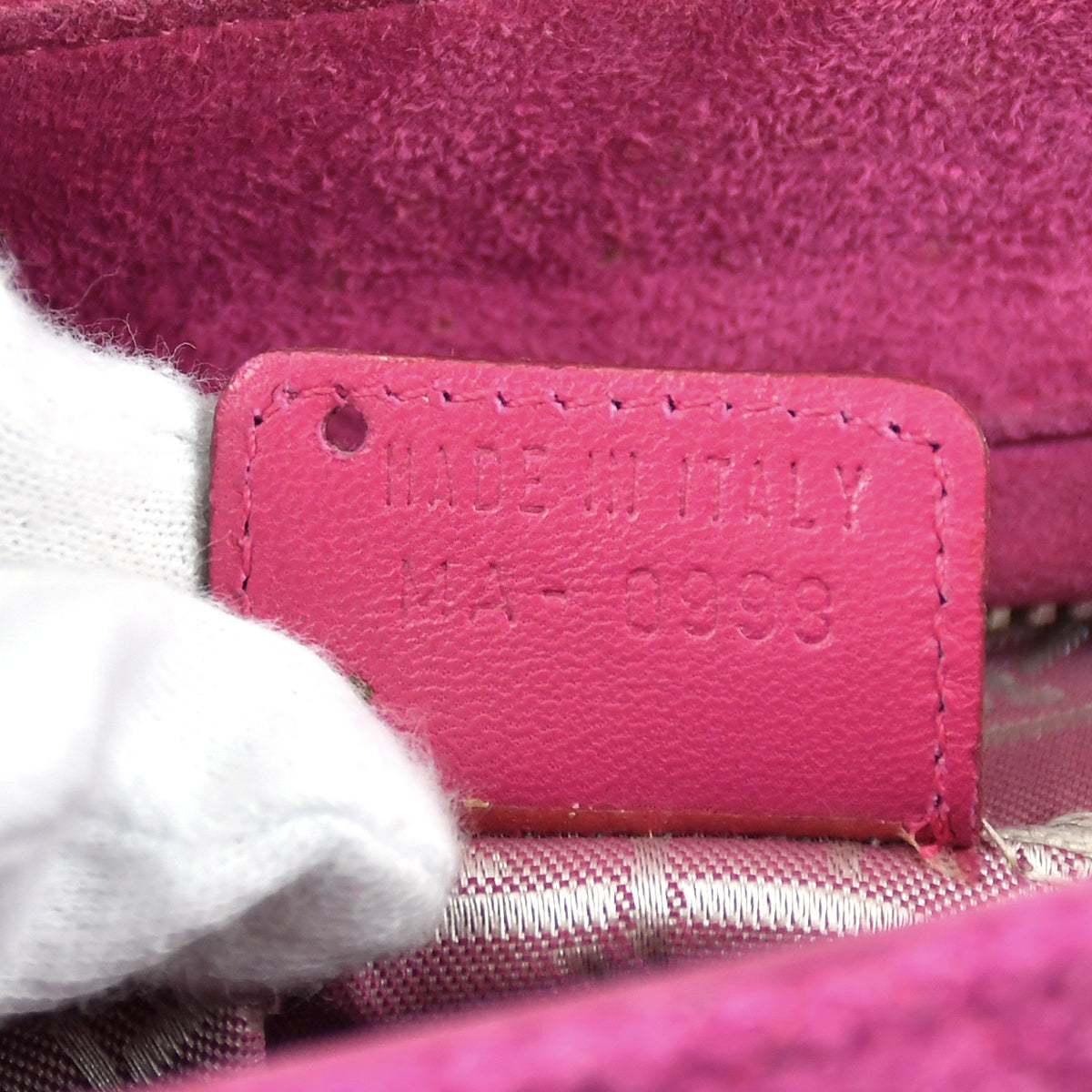 CHRISTIAN DIOR 1998 Cannage Handbag Pink 97627