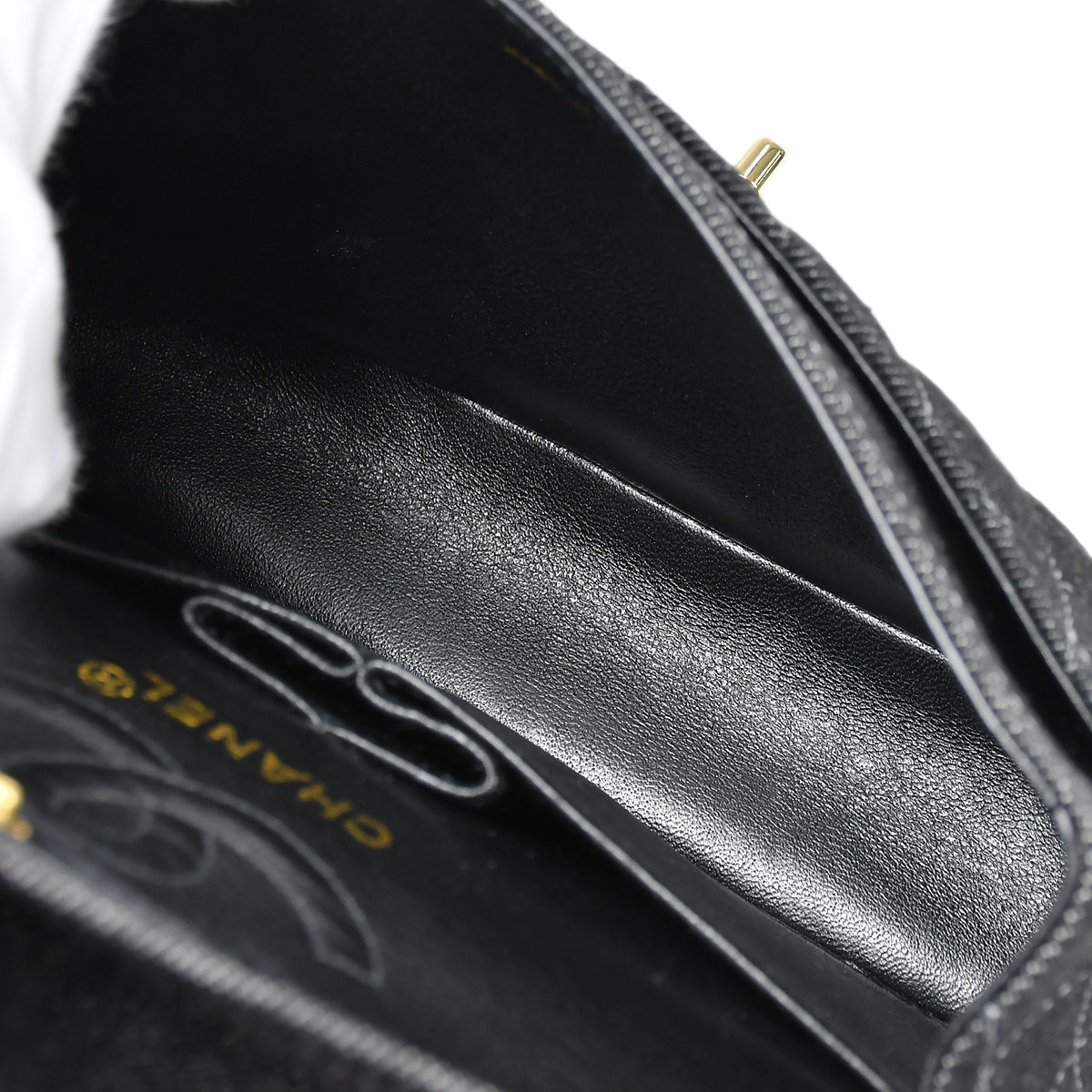 Chanel 1997-1999 Classic Double Flap Small Chain Shoulder Bag Black Denim