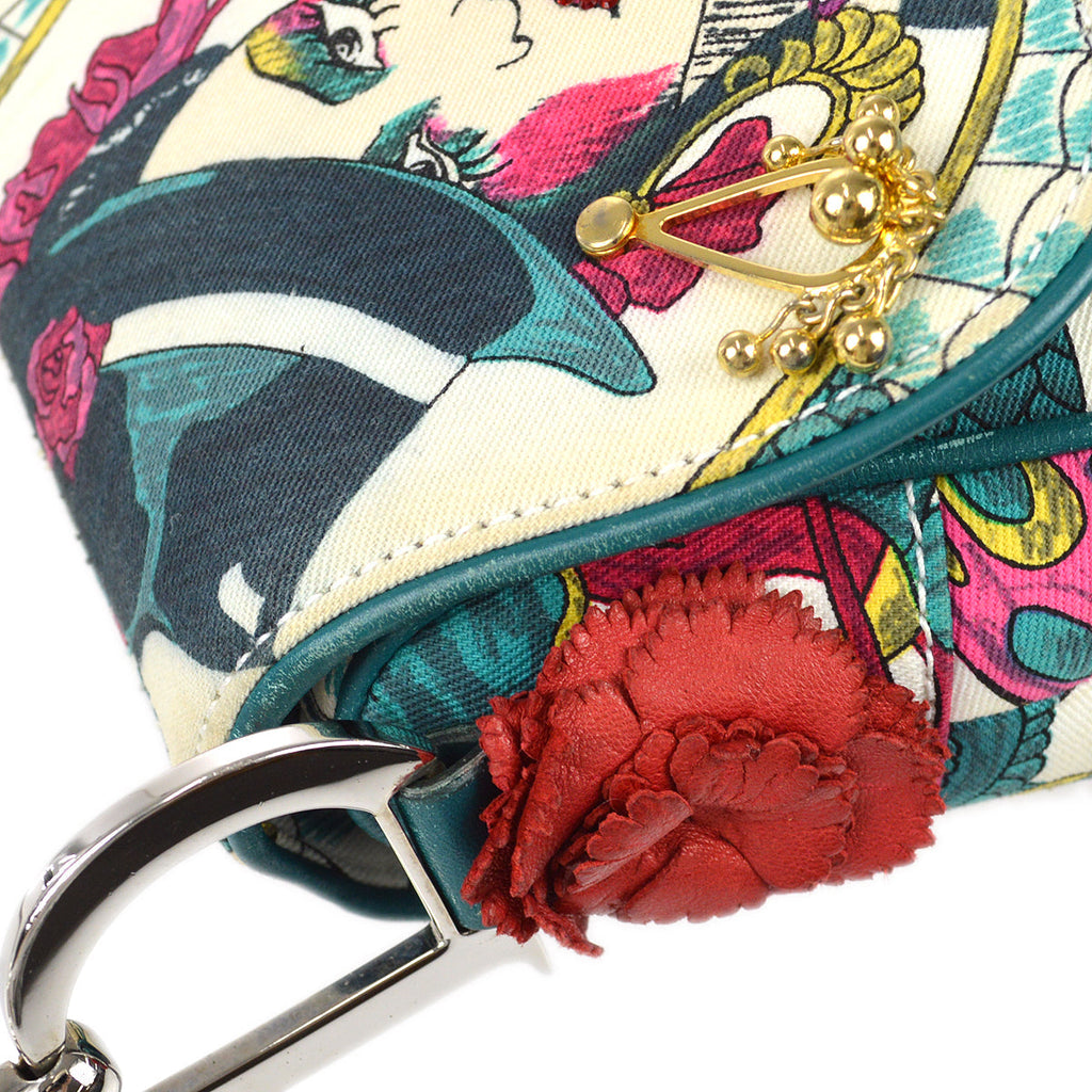 CHRISTIAN DIOR * Loves John Saddle Handbag Multicolor 67312