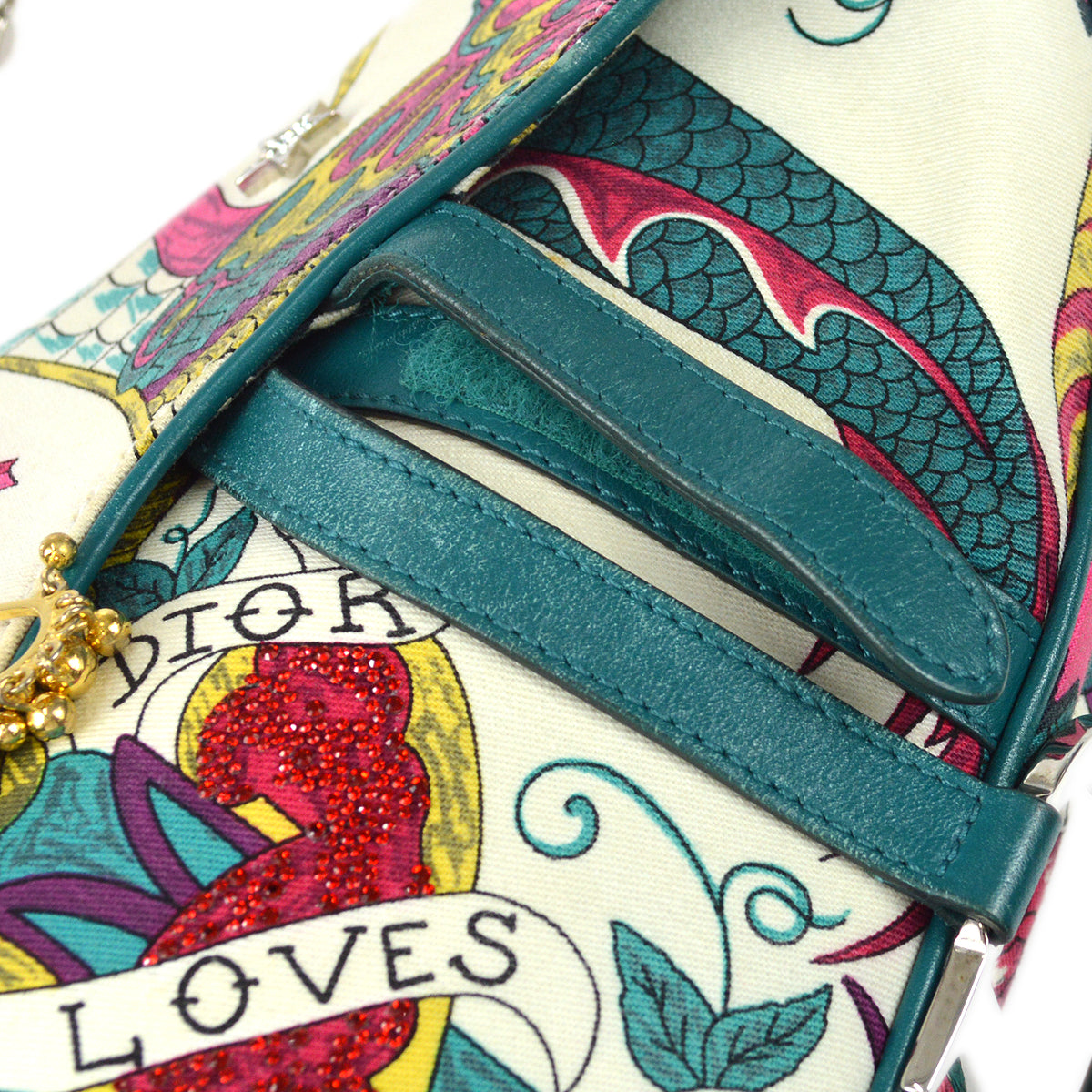 CHRISTIAN DIOR * Loves John Saddle Handbag Multicolor 67312