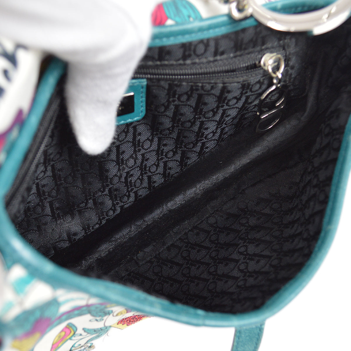 CHRISTIAN DIOR * Loves John Saddle Handbag Multicolor 67312