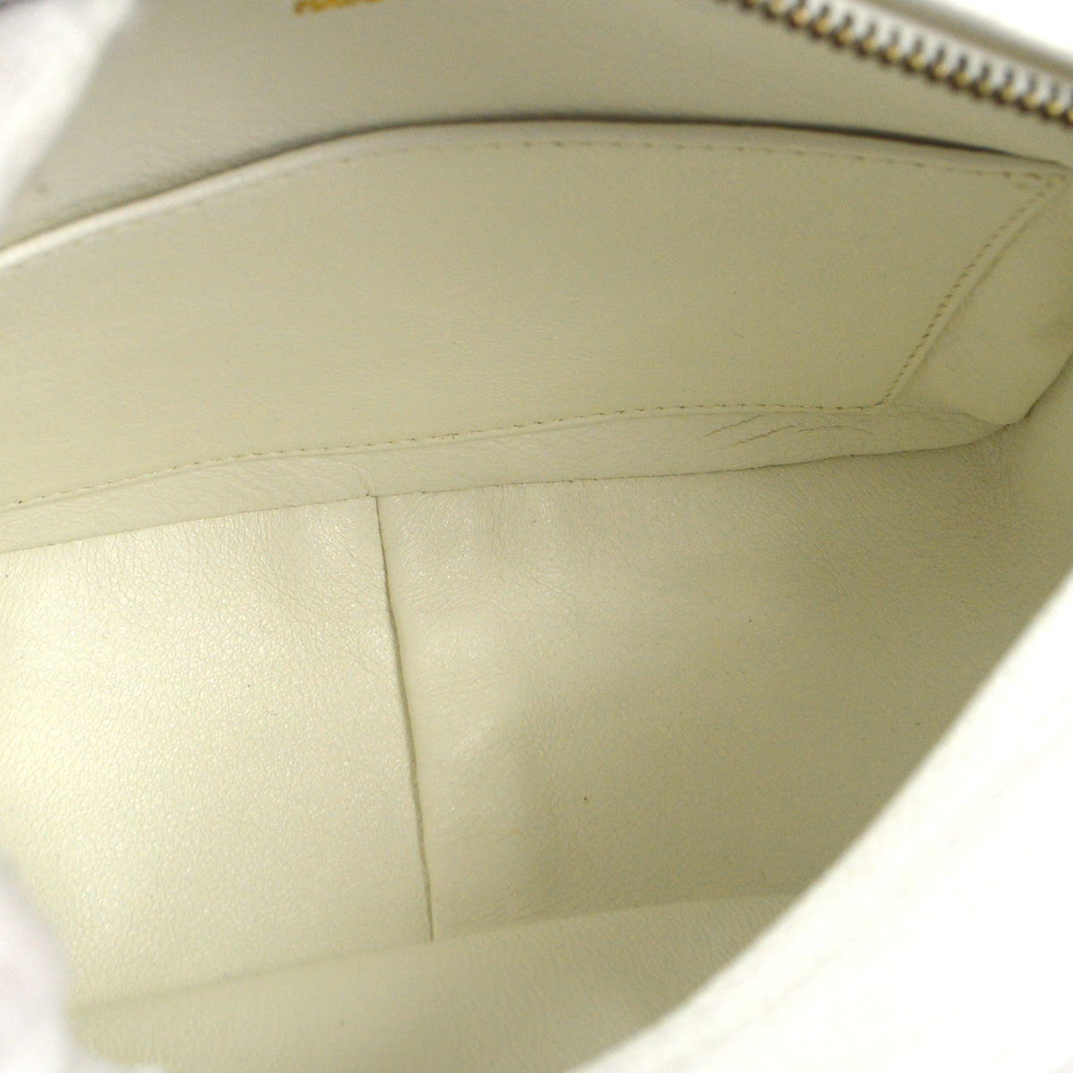 CHANEL 1994-1996 Triple CC Camera Bag Mini White Caviar