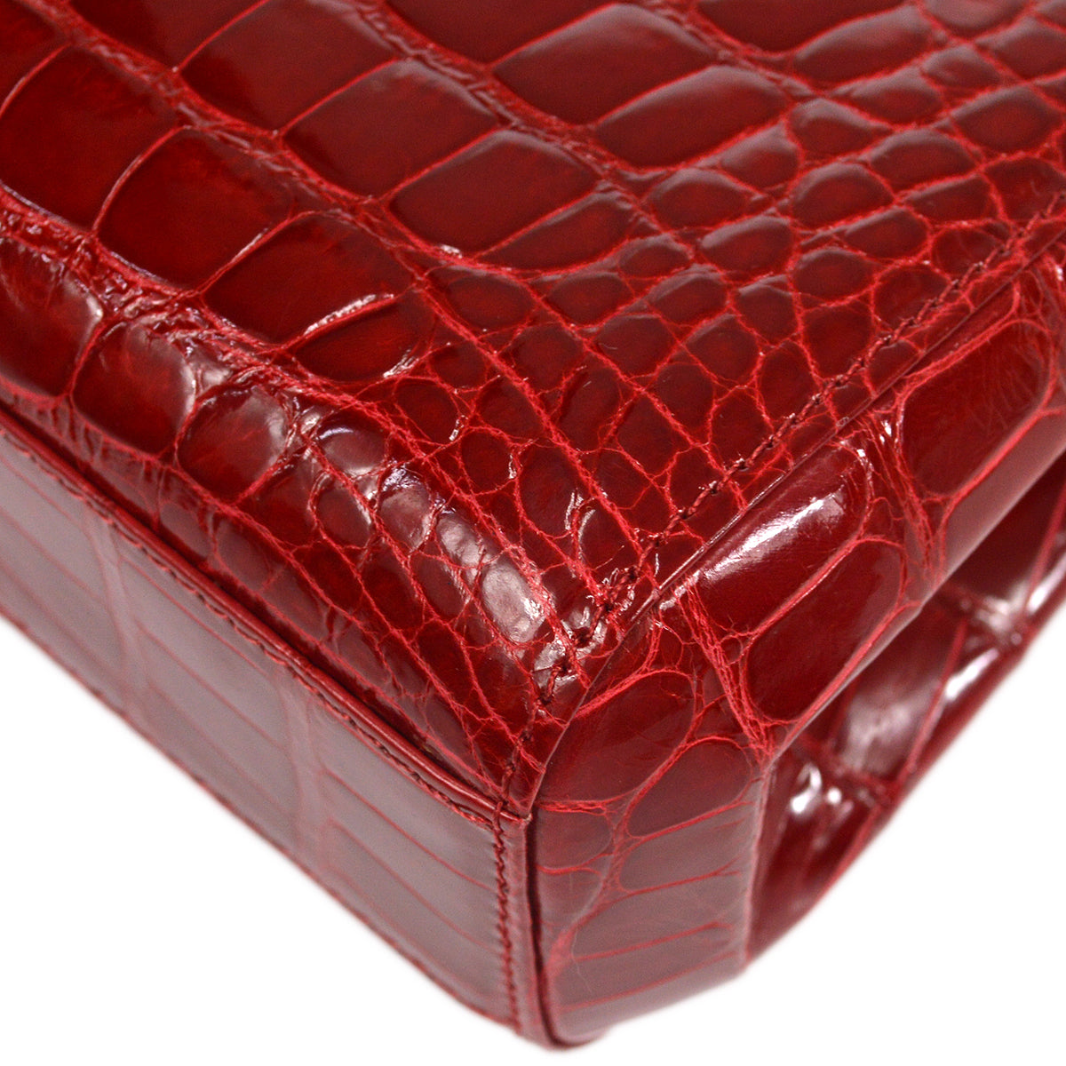 CHANEL * 1997-1999 Handbag Crocodile Red