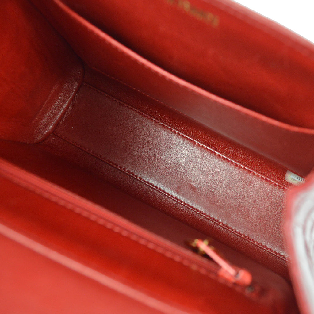 CHANEL * 1997-1999 Handbag Crocodile Red