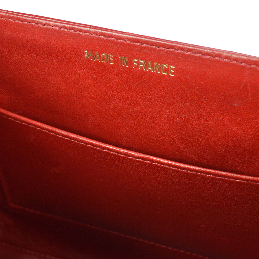 CHANEL * 1997-1999 Handbag Crocodile Red