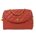 Chanel 1994-1996 Pocket Camera Bag Small Red Caviar