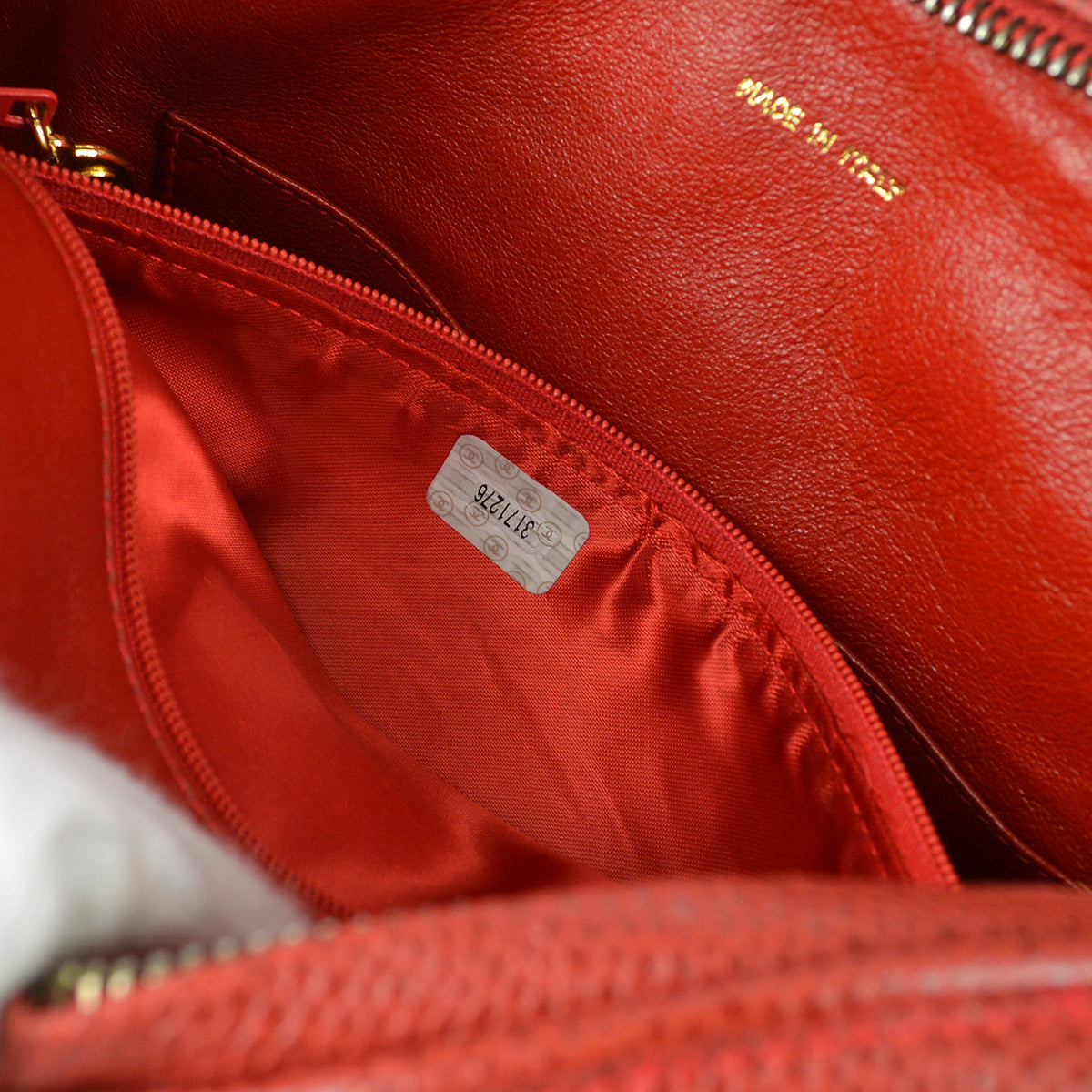Chanel 1994-1996 Pocket Camera Bag Small Red Caviar